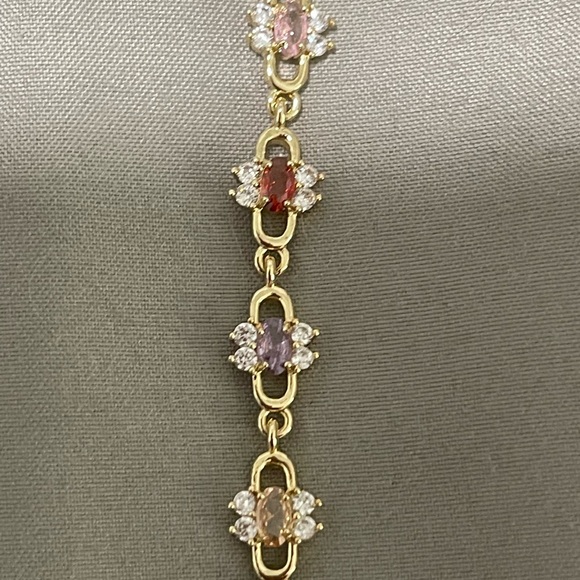 Elegant Multicolor Gemstone Women's Bracelet - Picture 5 of 6